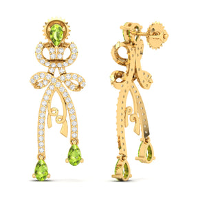 Maurya Emerald Douceur Drop Earrings with Diamonds