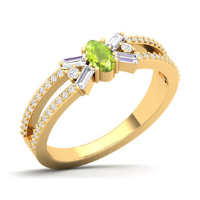 Maurya Circlet Engagement Ring with Accent Diamonds