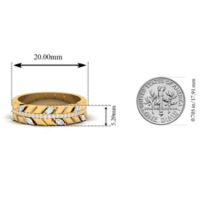 Maurya Millennial Marquise Diamond Half Eternity Stackable Band