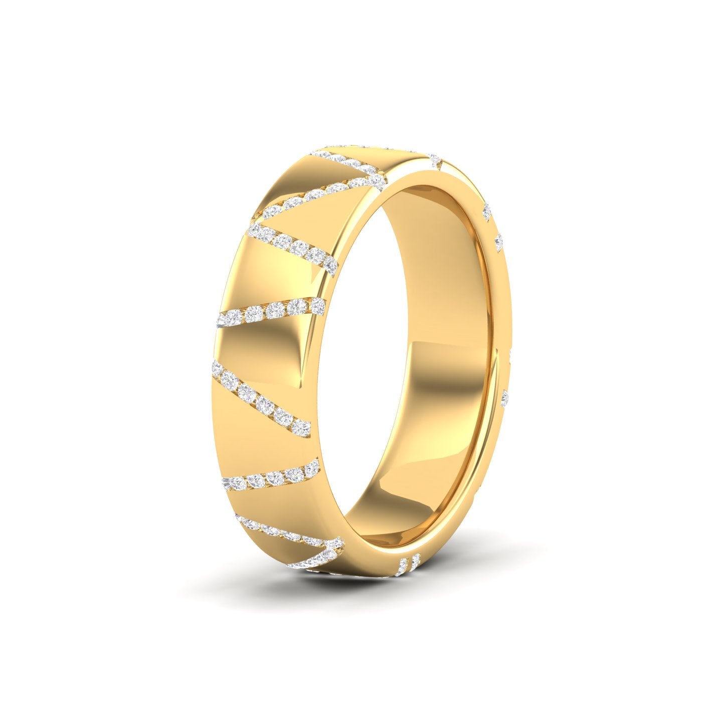 Maurya Whimsical Clustered Diamond River to the Ocean Stackable Wedding Band