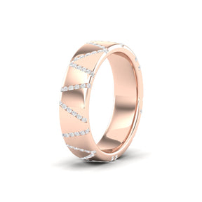 Maurya Whimsical Clustered Diamond River to the Ocean Stackable Wedding Band