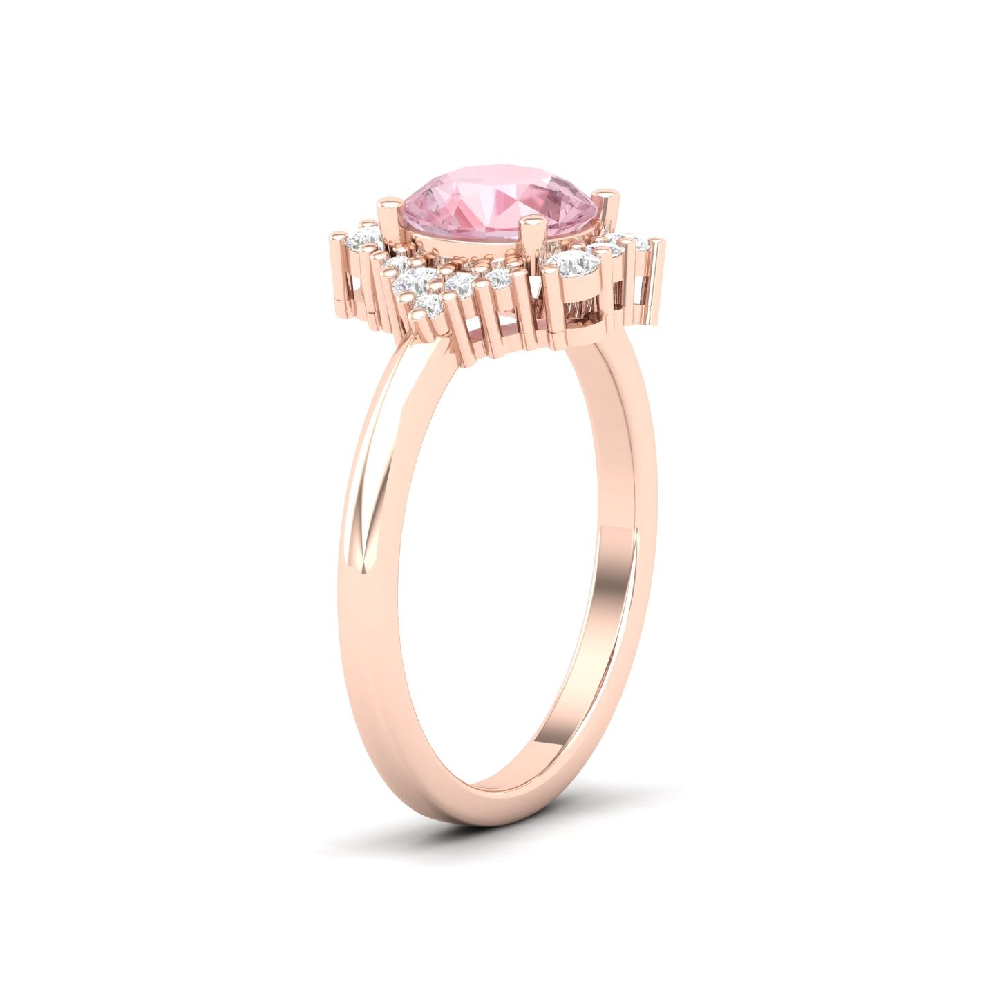 Maurya Prong-Set Solitaire Pink Amethyst Pink Sky Engagement Ring
