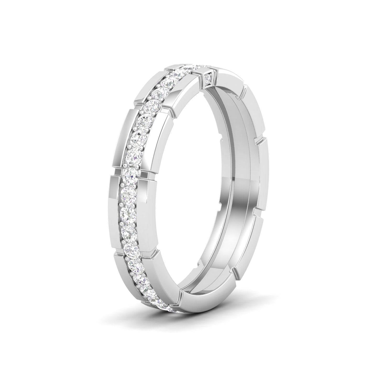 Maurya Single Row Diamond Stackable Richie Rich Wedding Band