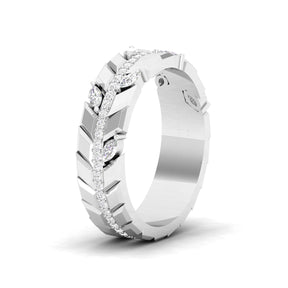 Maurya Millennial Marquise Diamond Half Eternity Stackable Band